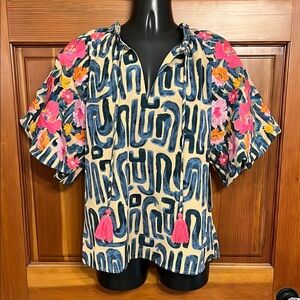 Floral Patterned Women's Top